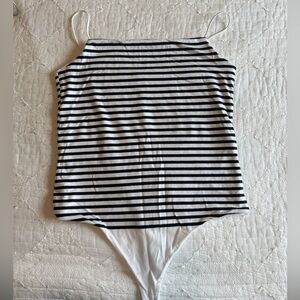 Banana‎ Republic Navy and Cream Striped Top